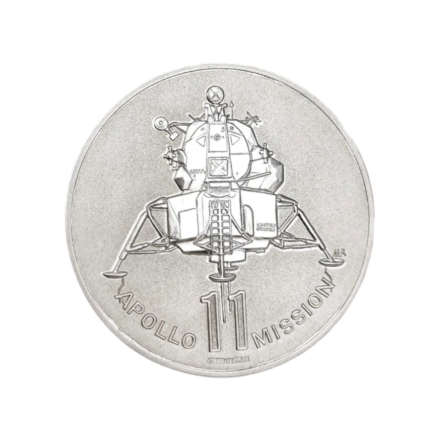 Man's First Moon Landing commemorative sterling silver 1969 Apollo 11 medallion