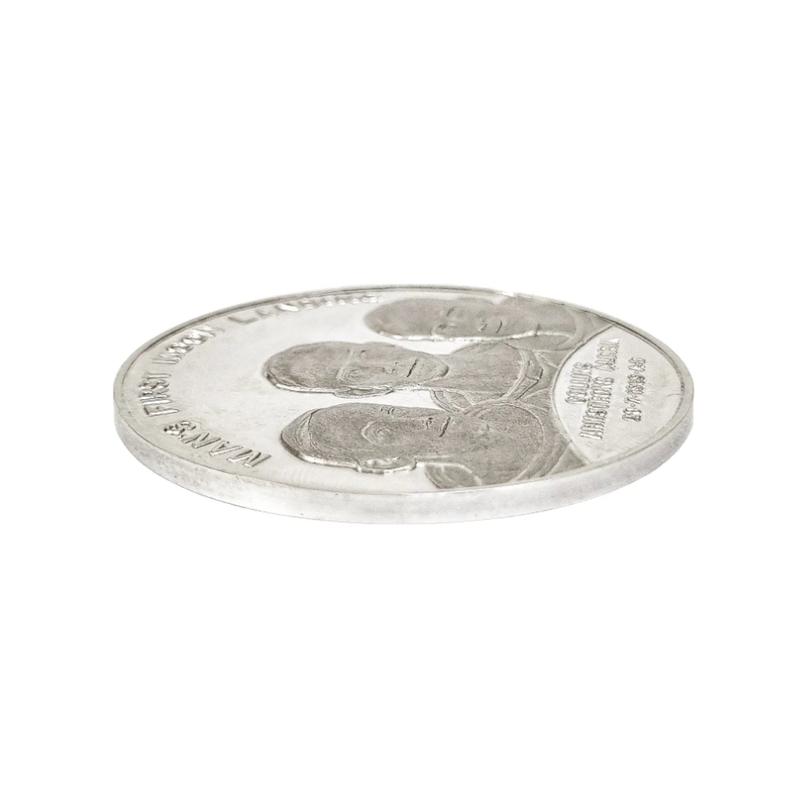 Man's First Moon Landing commemorative sterling silver 1969 Apollo 11 medallion