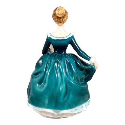 Royal Doulton porcelain figurine “Janine” HN2461, Lady in emerald green dress