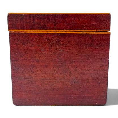 Victorian mahogany tea caddy, working lock and key