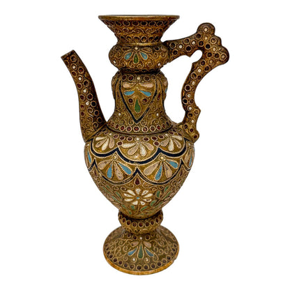 1890's Wilhelm Schiller & Sohn pottery ewer in Islamic style