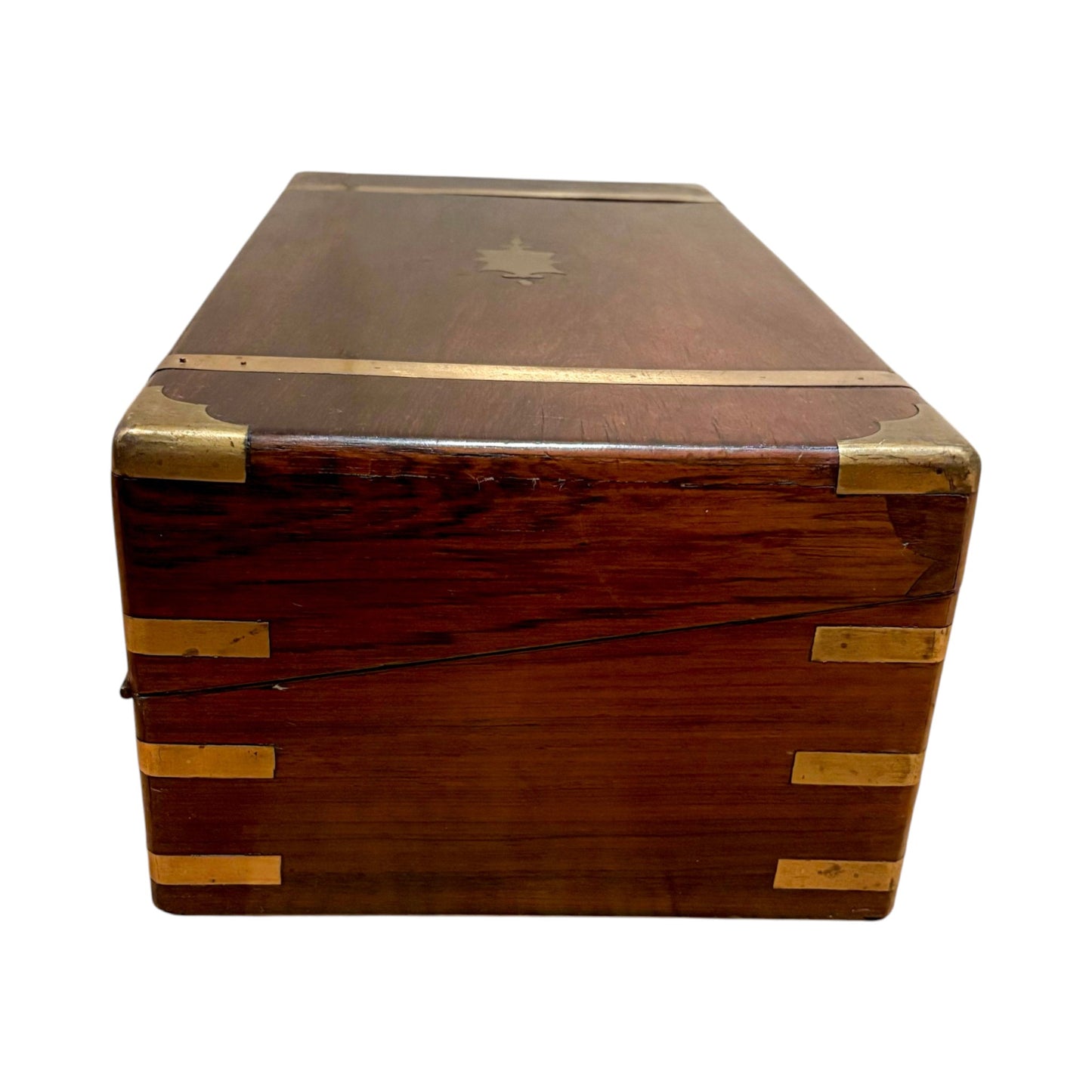 Victorian mahogany writing slope, secret drawers, working key