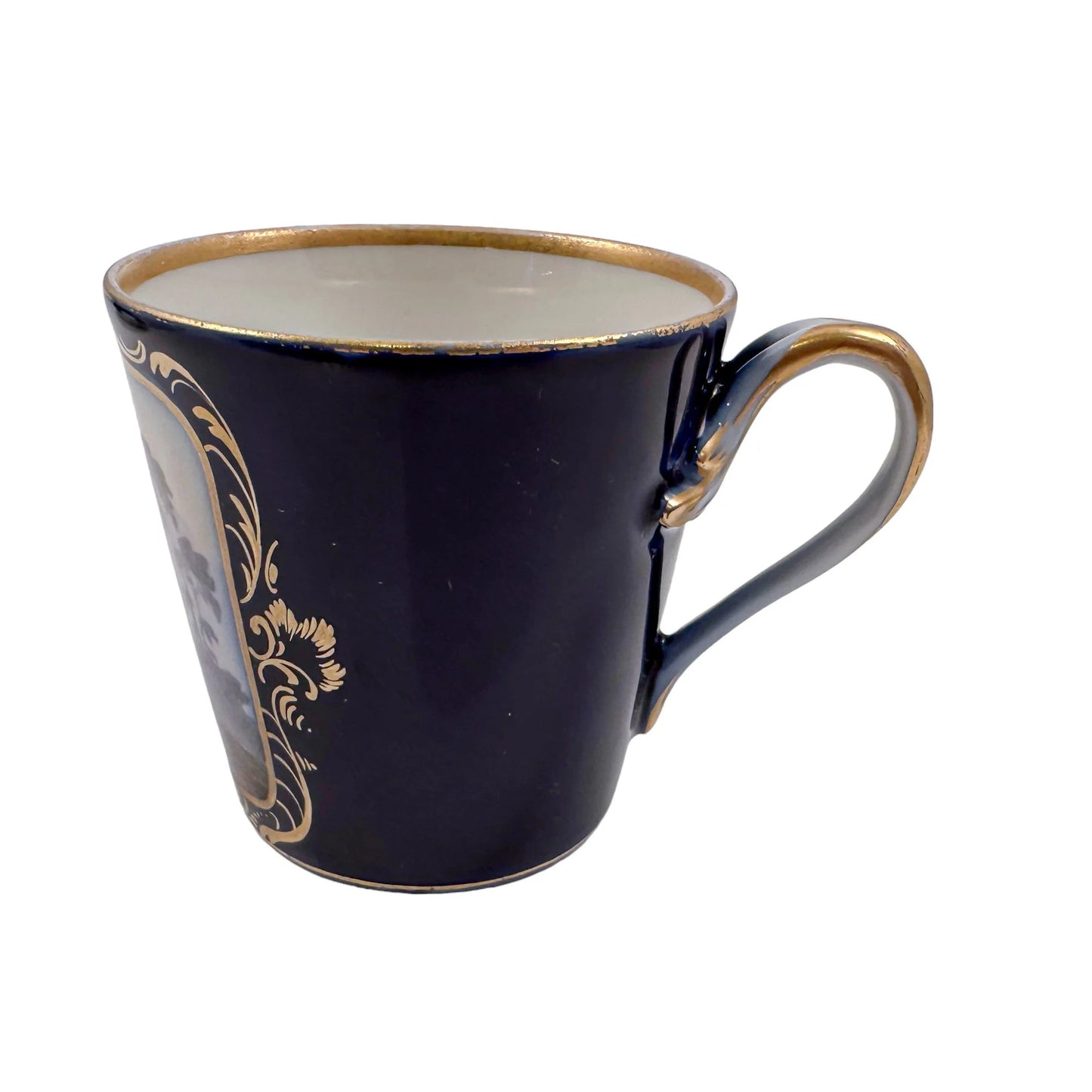 19th century 'Augustus Rex' German porcelain trembleuse cup and matching saucer