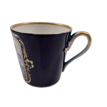 19th century 'Augustus Rex' German porcelain trembleuse cup and matching saucer