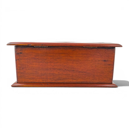 1790's Swedish Gustavian mahogany box, geometric inlay