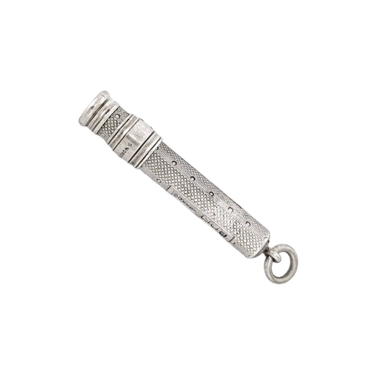 Edwardian Sampson Mordan engine turned mechanical propelling pencil