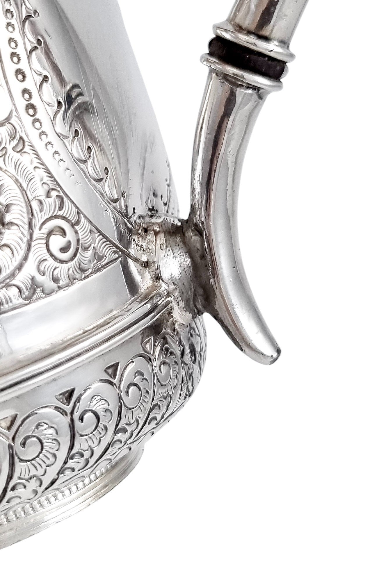 Antique Victorian silver plated three-piece tea set, Rococo Revival and Aestheticism, c. 1880s