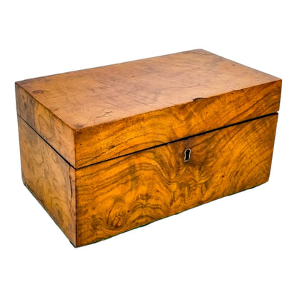 Victorian burr walnut jewellery / trinket storage box