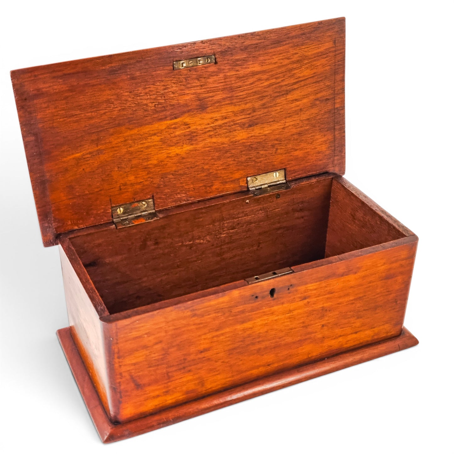 1790's Swedish Gustavian mahogany box, geometric inlay