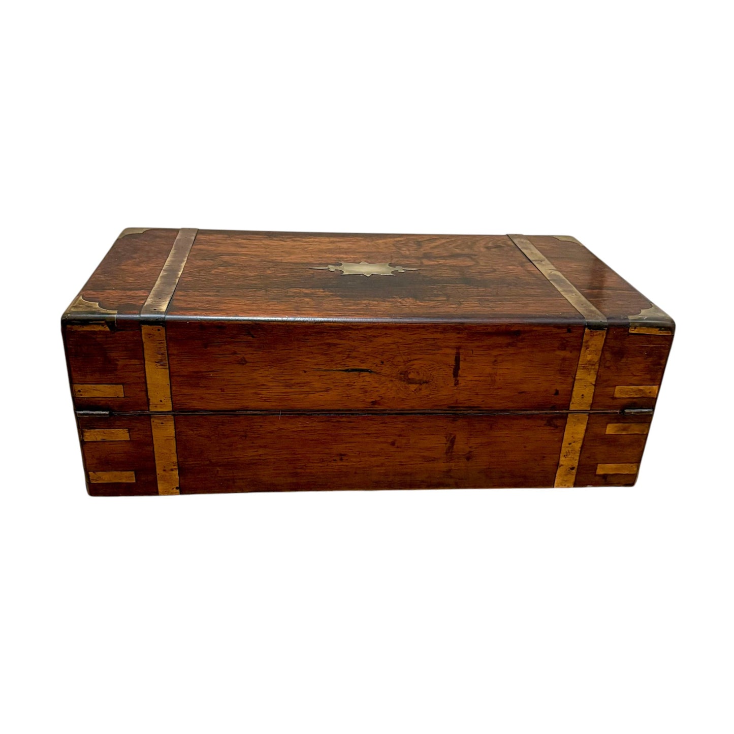 Victorian rosewood campaign writing slope, secret drawers