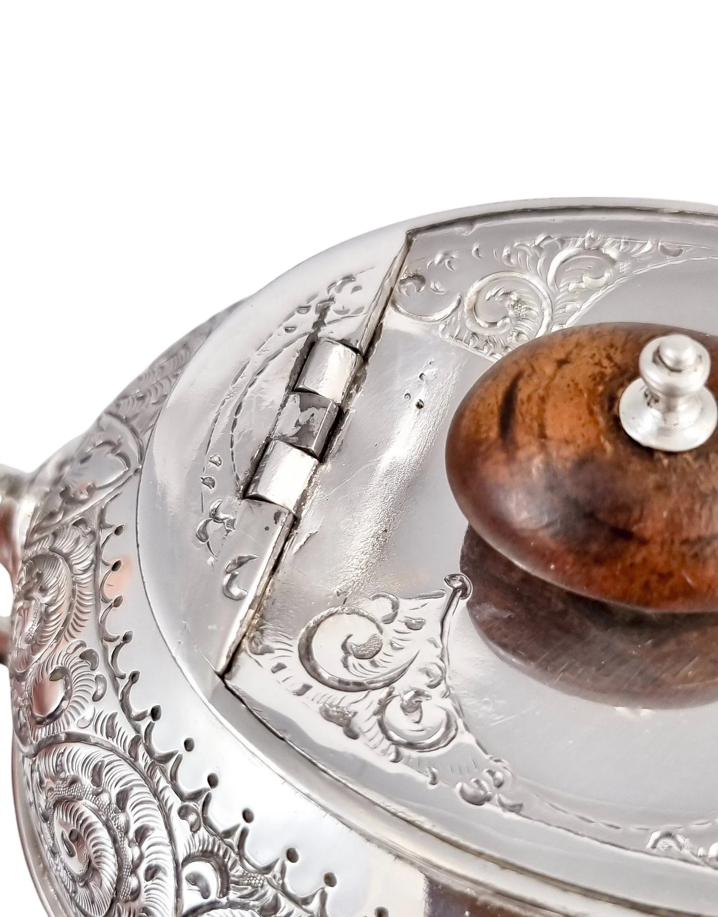 Antique Victorian silver plated three-piece tea set, Rococo Revival and Aestheticism, c. 1880s