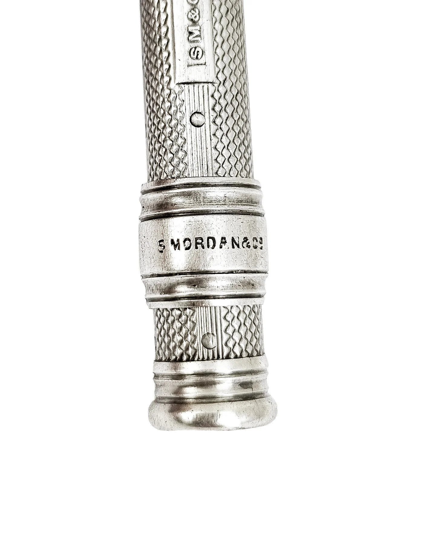 Edwardian Sampson Mordan engine turned mechanical propelling pencil