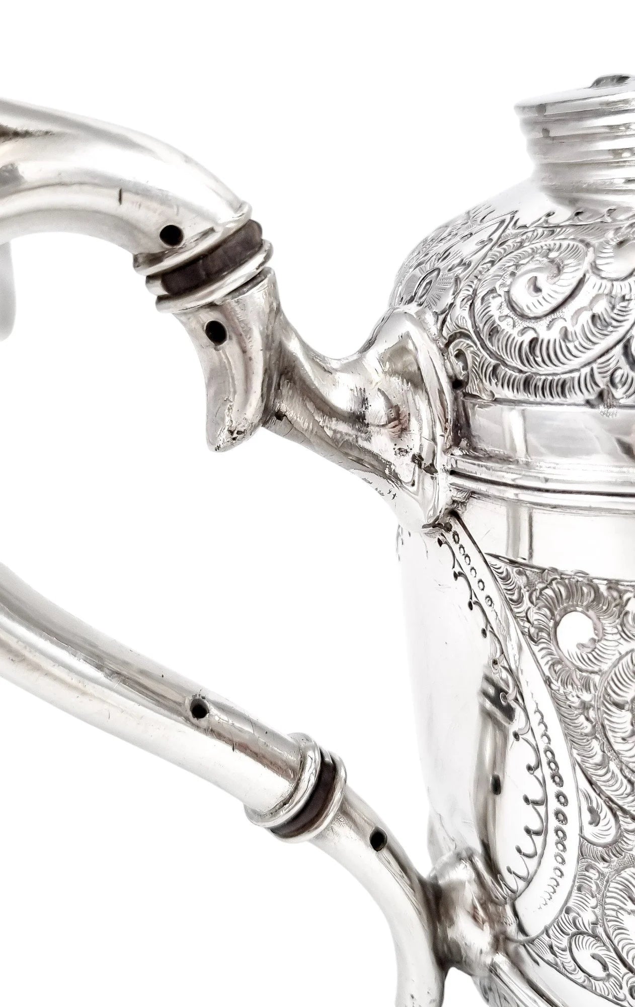 Antique Victorian silver plated three-piece tea set, Rococo Revival and Aestheticism, c. 1880s