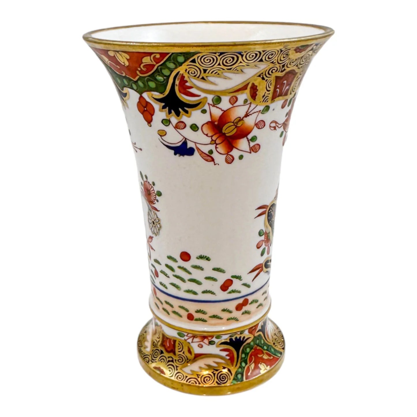 George III Spode porcelain Imari spill vase / matchpot