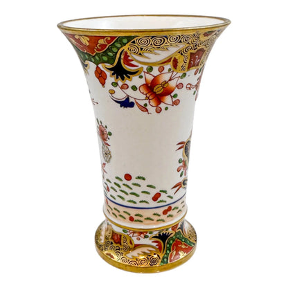 George III Spode porcelain Imari spill vase / matchpot