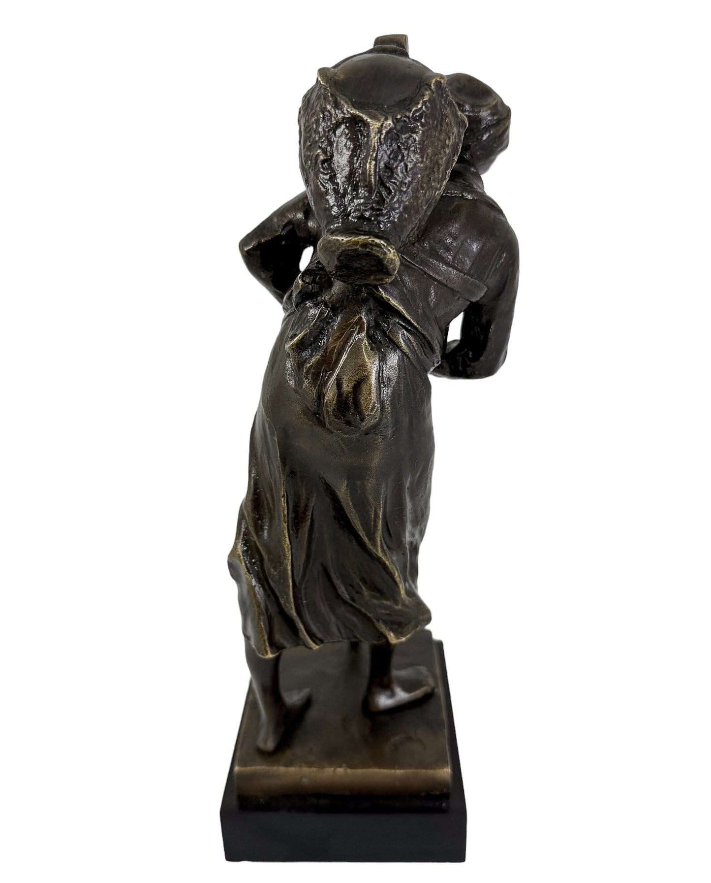 Paul Ludwig Kowalczewski bronze sculpture Arab Water Carrier, Braunlich & Langlotz