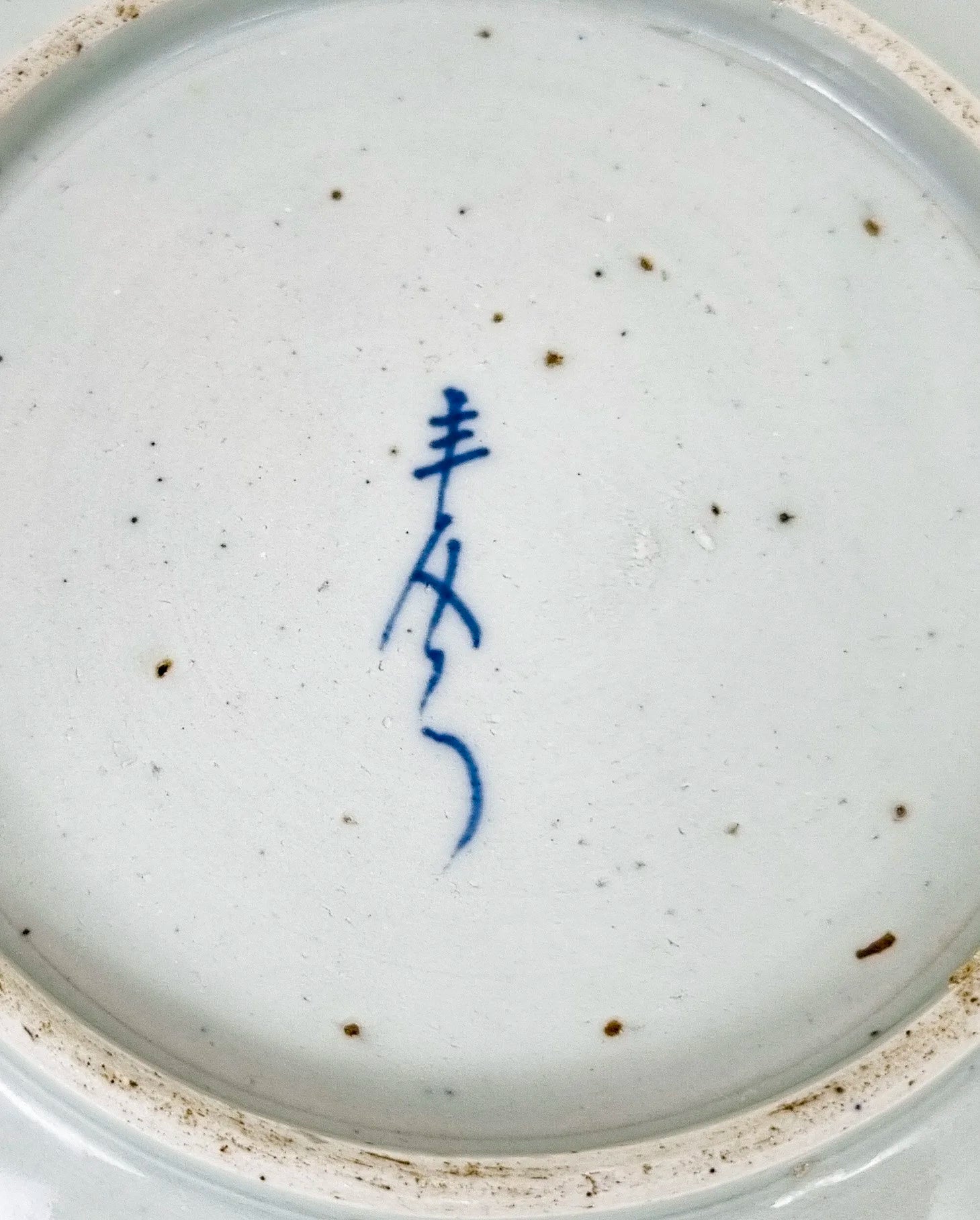 1860's Tongzhi signed Chinese export blue and white porcelain koi carp bowl
