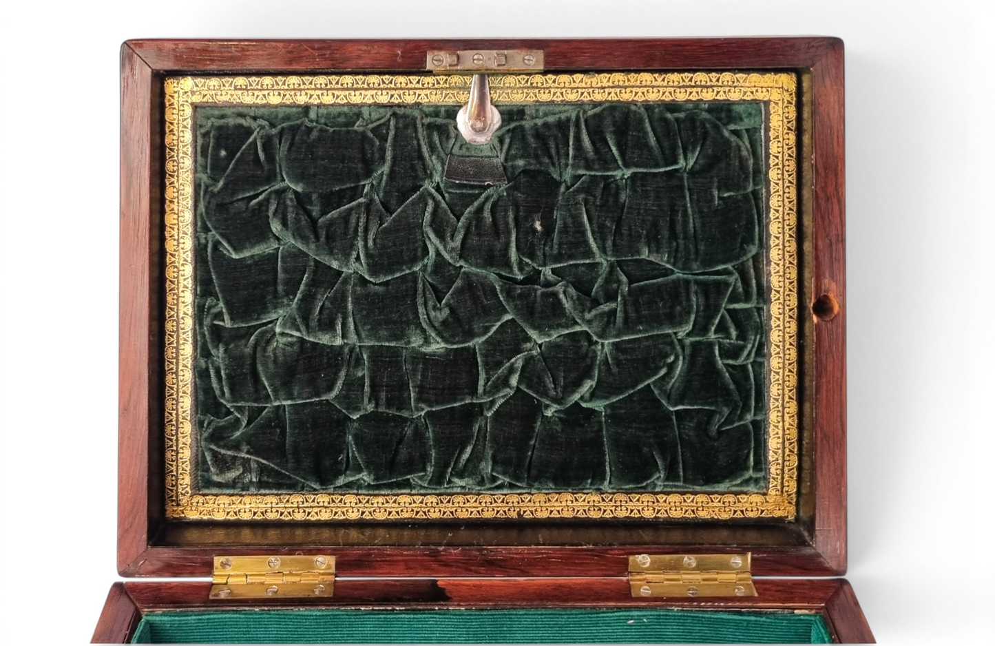 Victorian mother-of-pearl box, mirror & secret drawer