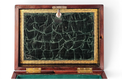 Victorian mother-of-pearl box, mirror & secret drawer