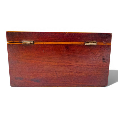 Victorian mahogany tea caddy, working lock and key