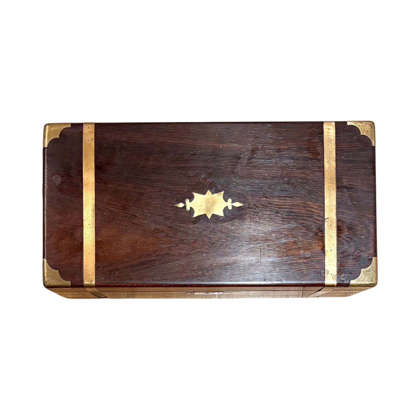 Victorian mahogany writing slope, secret drawers, working key