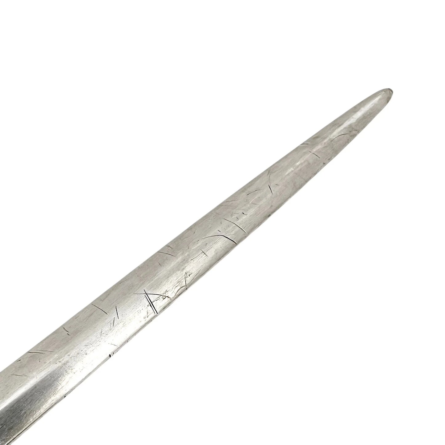 George III sterling silver meat skewer / letter opener with ring handle