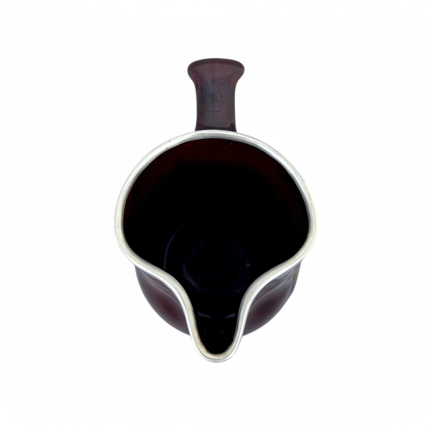 George V Royal Doulton Kingsware proverb pitcher with sterling silver rim
