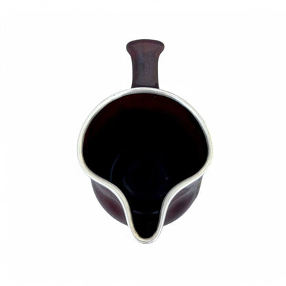 George V Royal Doulton Kingsware proverb pitcher with sterling silver rim