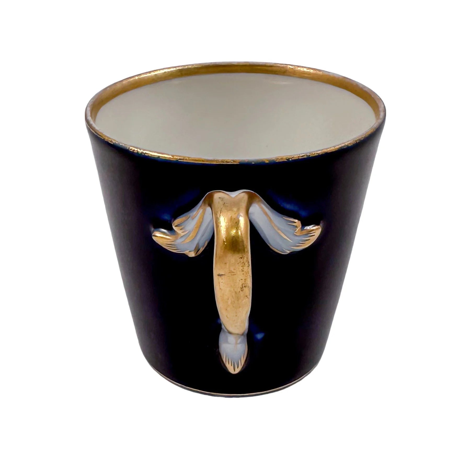 19th century 'Augustus Rex' German porcelain trembleuse cup and matching saucer