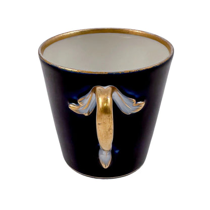 19th century 'Augustus Rex' German porcelain trembleuse cup and matching saucer