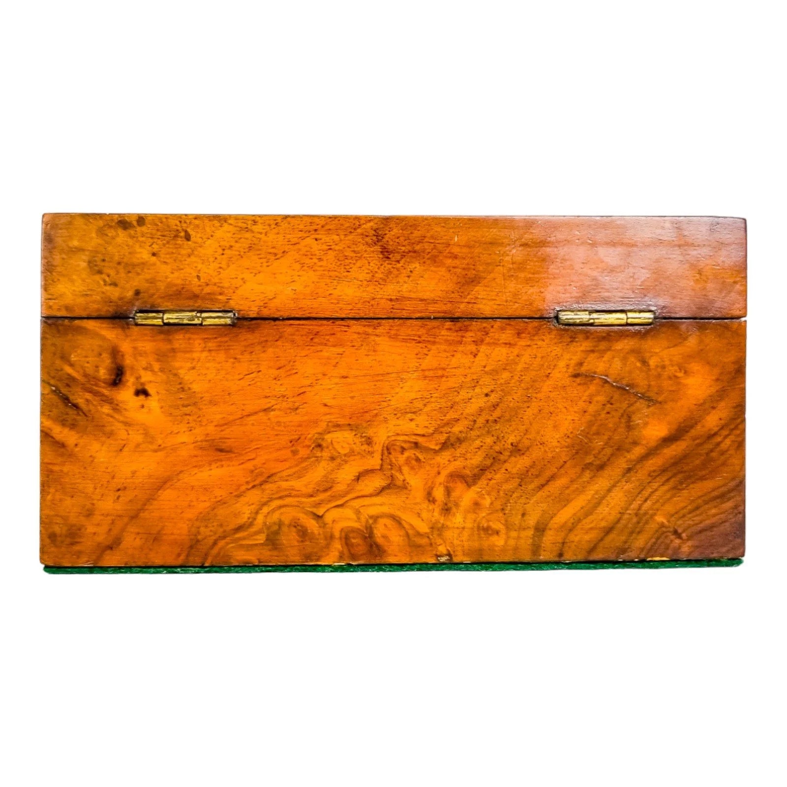 Victorian burr walnut jewellery / trinket storage box