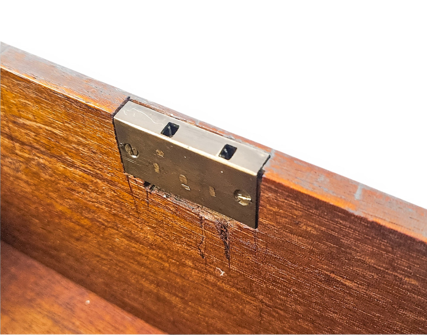 1790's Swedish Gustavian mahogany box, geometric inlay