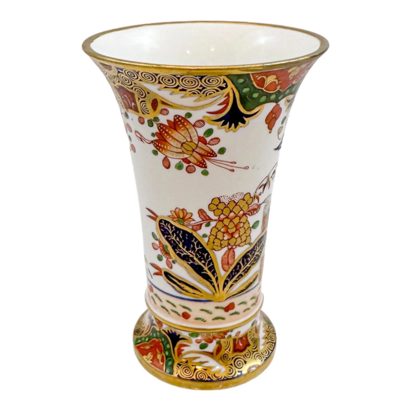 George III Spode porcelain Imari spill vase / matchpot