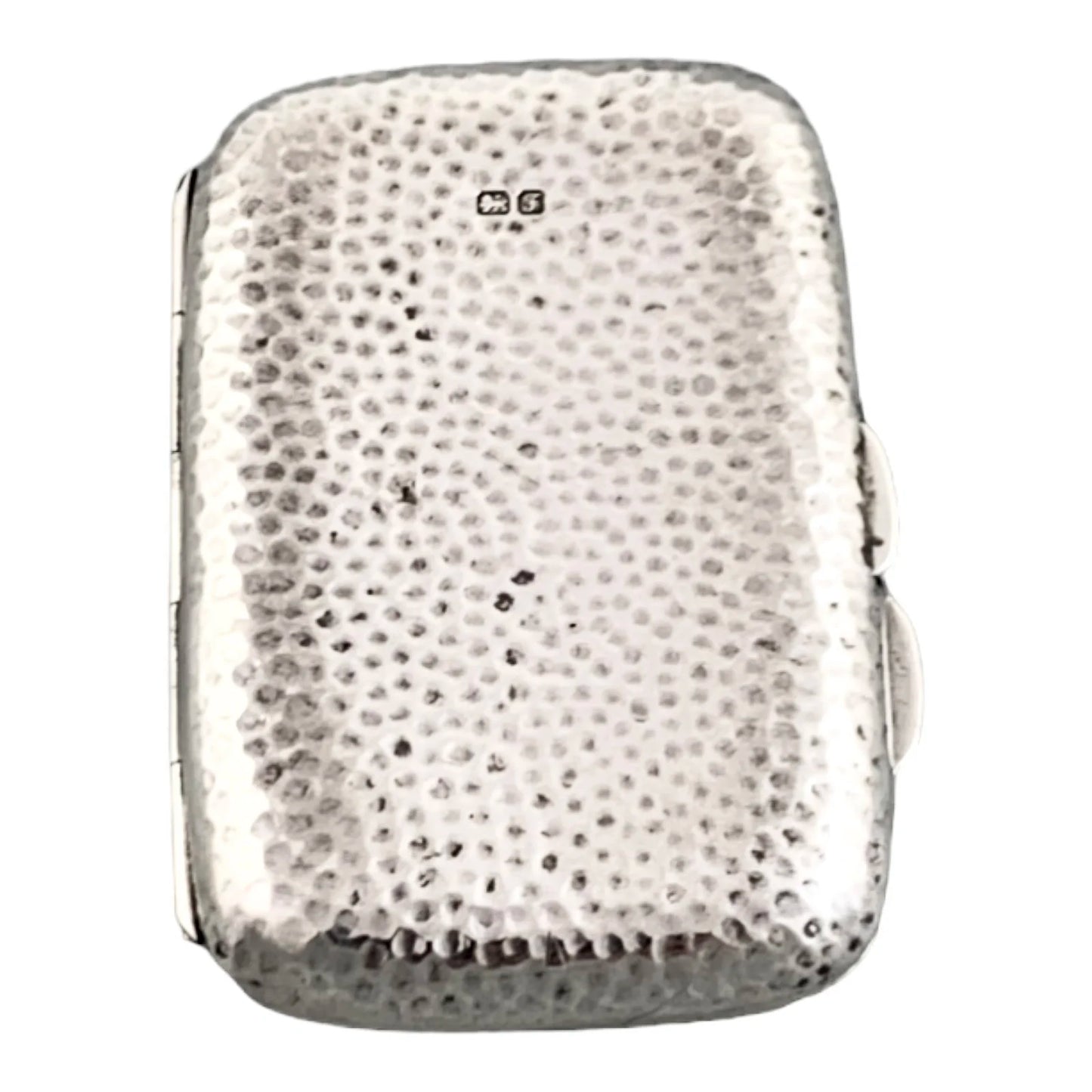 Edwardian Chester hand-hammered sterling silver and gilt ladies cigarette / card case