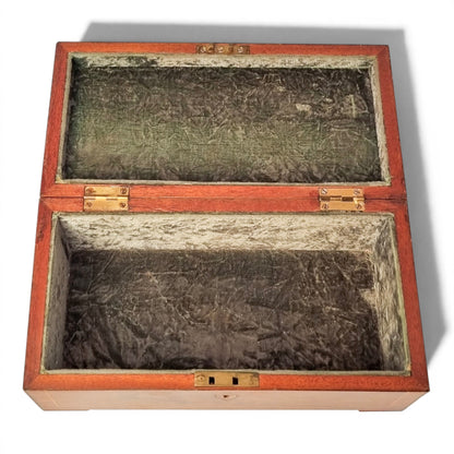 Victorian burr walnut jewellery box, c.1880
