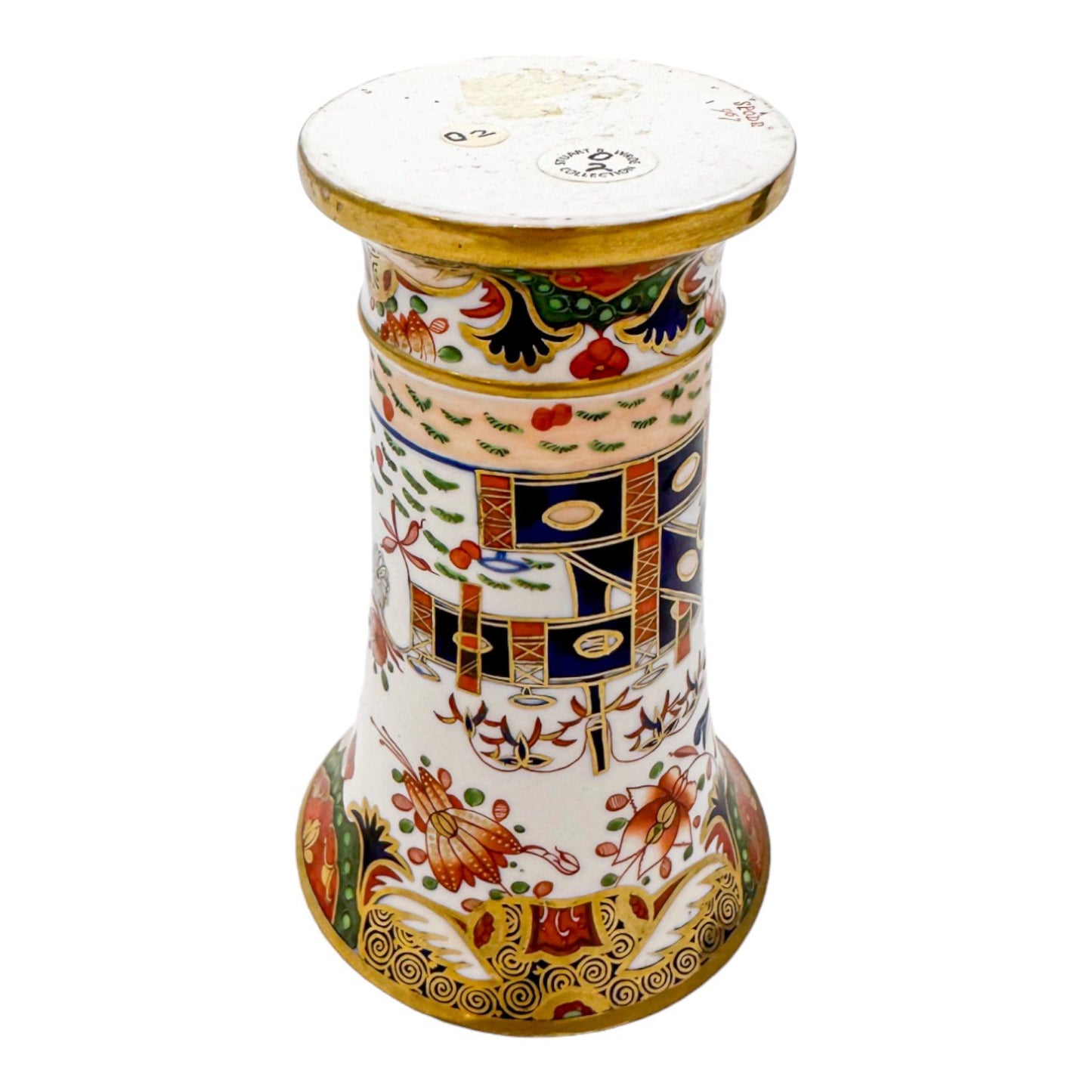 George III Spode porcelain Imari spill vase / matchpot