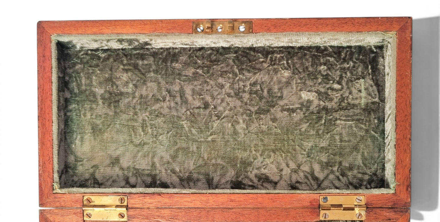 Victorian burr walnut jewellery box, c.1880
