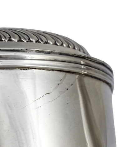 George III English provincial silver teapot with pear wood handle