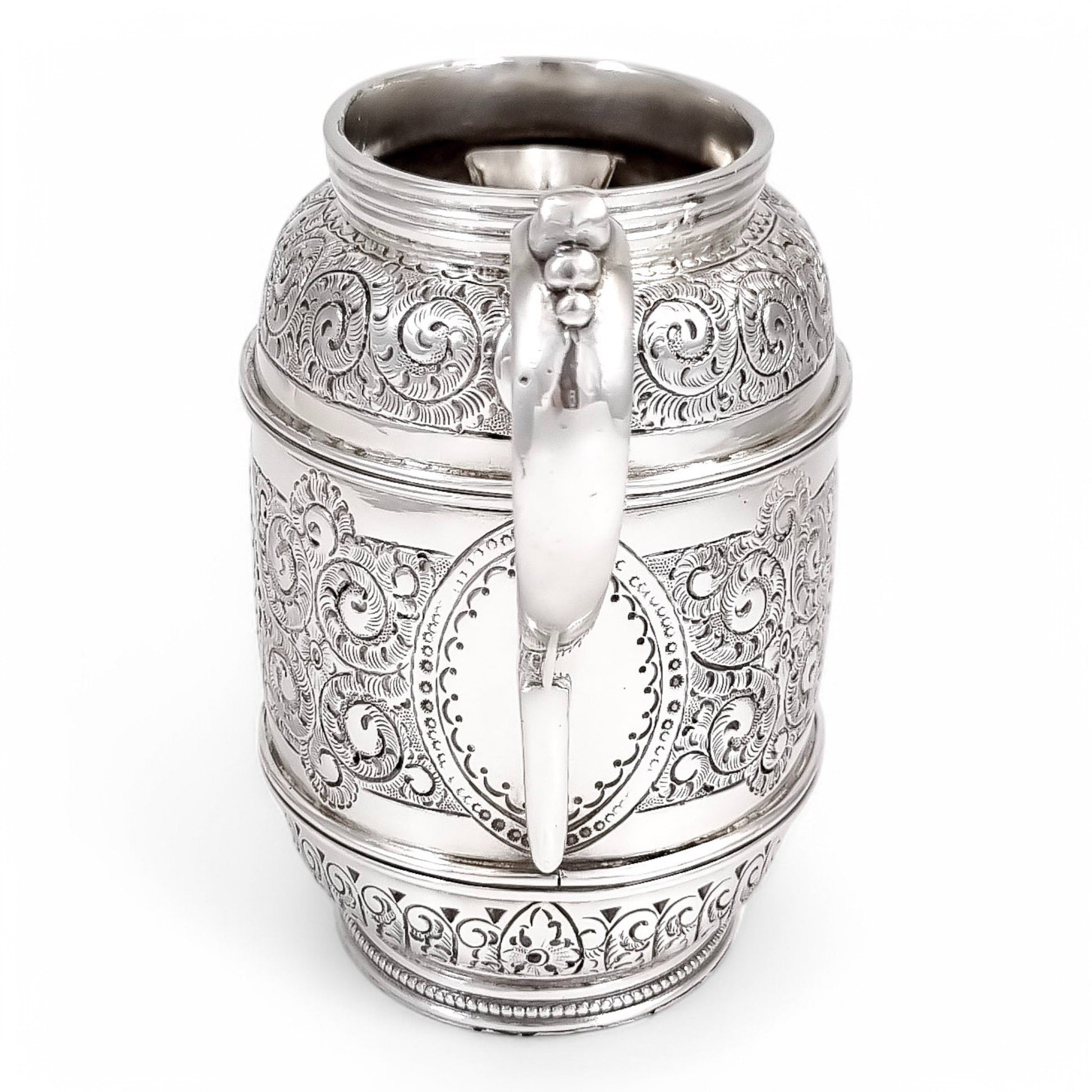 Antique Victorian silver plated three-piece tea set, Rococo Revival and Aestheticism, c. 1880s