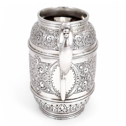 Antique Victorian silver plated three-piece tea set, Rococo Revival and Aestheticism, c. 1880s