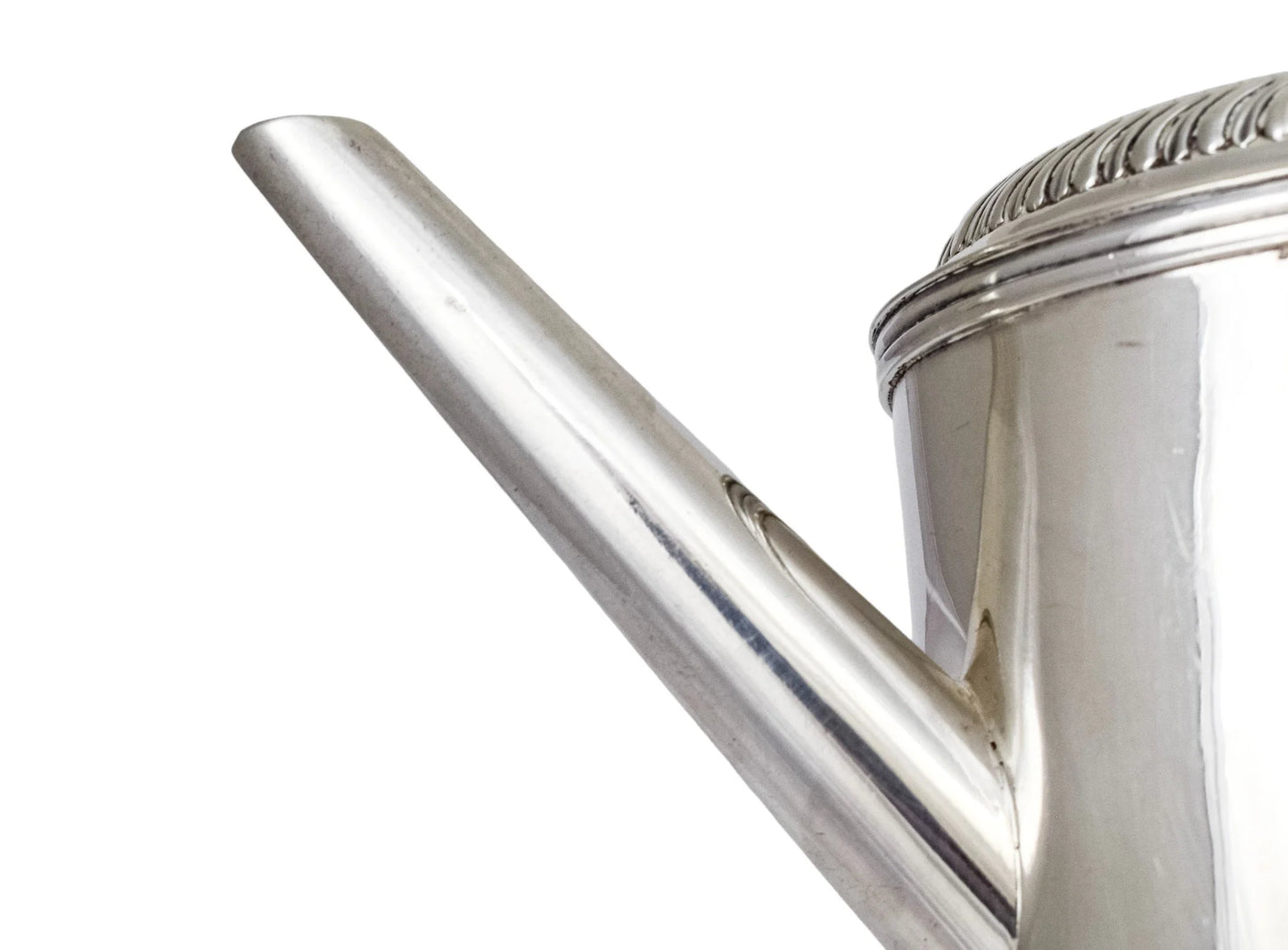 George III English provincial silver teapot with pear wood handle