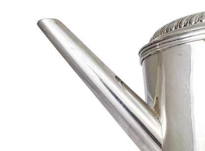 George III English provincial silver teapot with pear wood handle