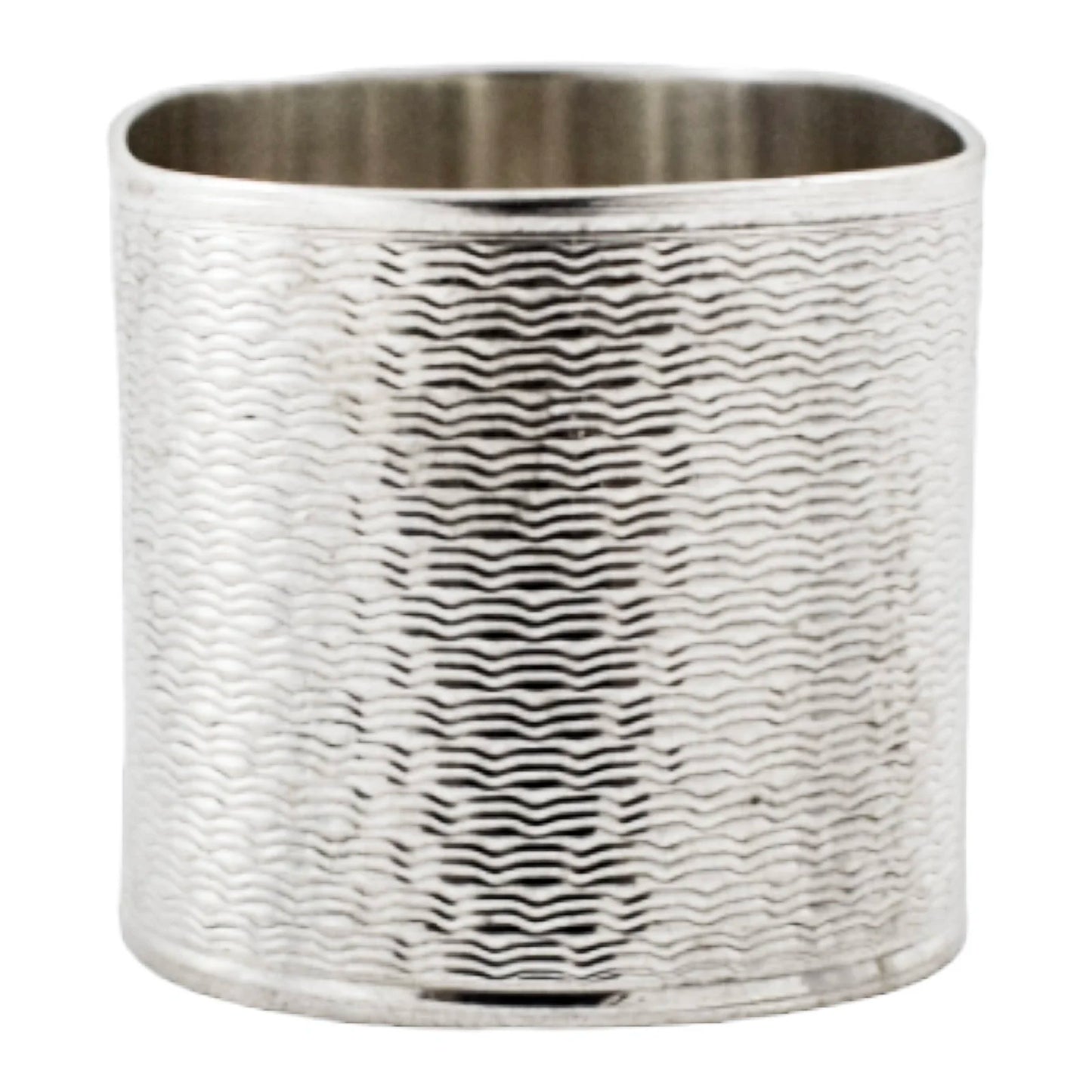 Vintage sterling silver Christening cup and engine-turned napkin ring set "Fiona"