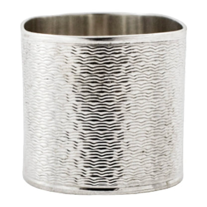 Vintage sterling silver Christening cup and engine-turned napkin ring set "Fiona"