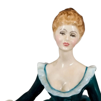 Royal Doulton porcelain figurine “Janine” HN2461, Lady in emerald green dress