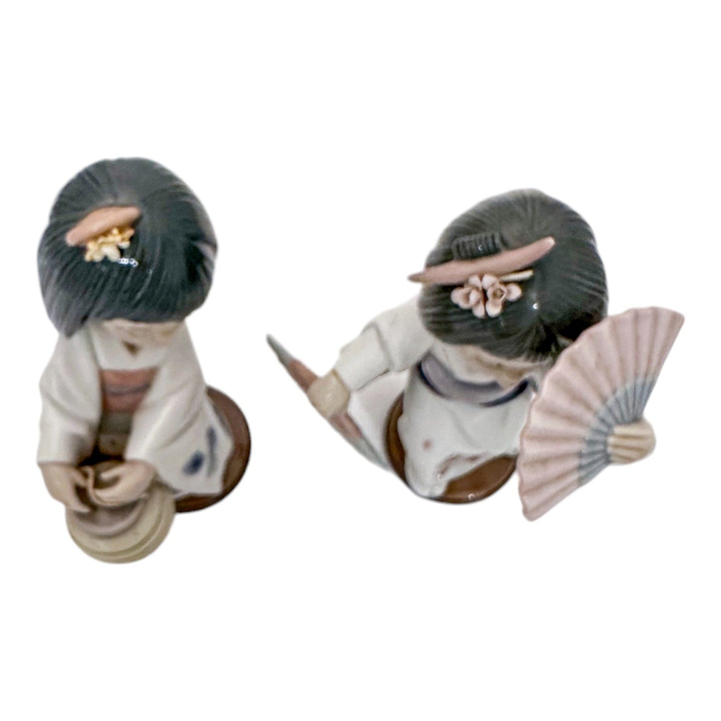 Vintage pair of Lladro porcelain Geisha girls