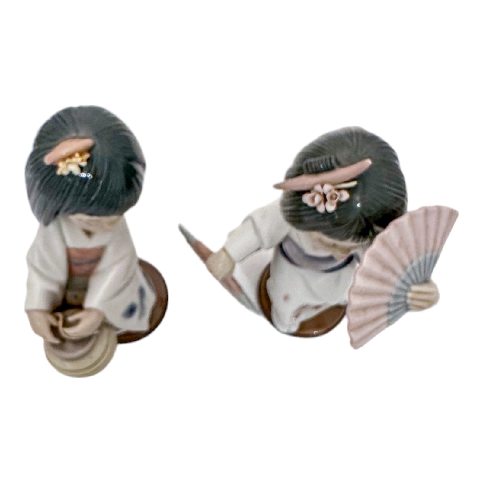 Vintage pair of Lladro porcelain Geisha girls