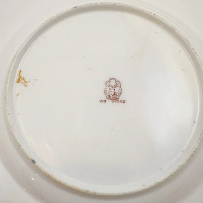 Aesthetic Movement octagonal Wedgwood porcelain plate, gilt floral and bird design