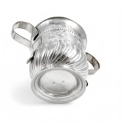 Georgian sterling silver two handled sugar bowl / porringer, William & Robert Peaston, 1761