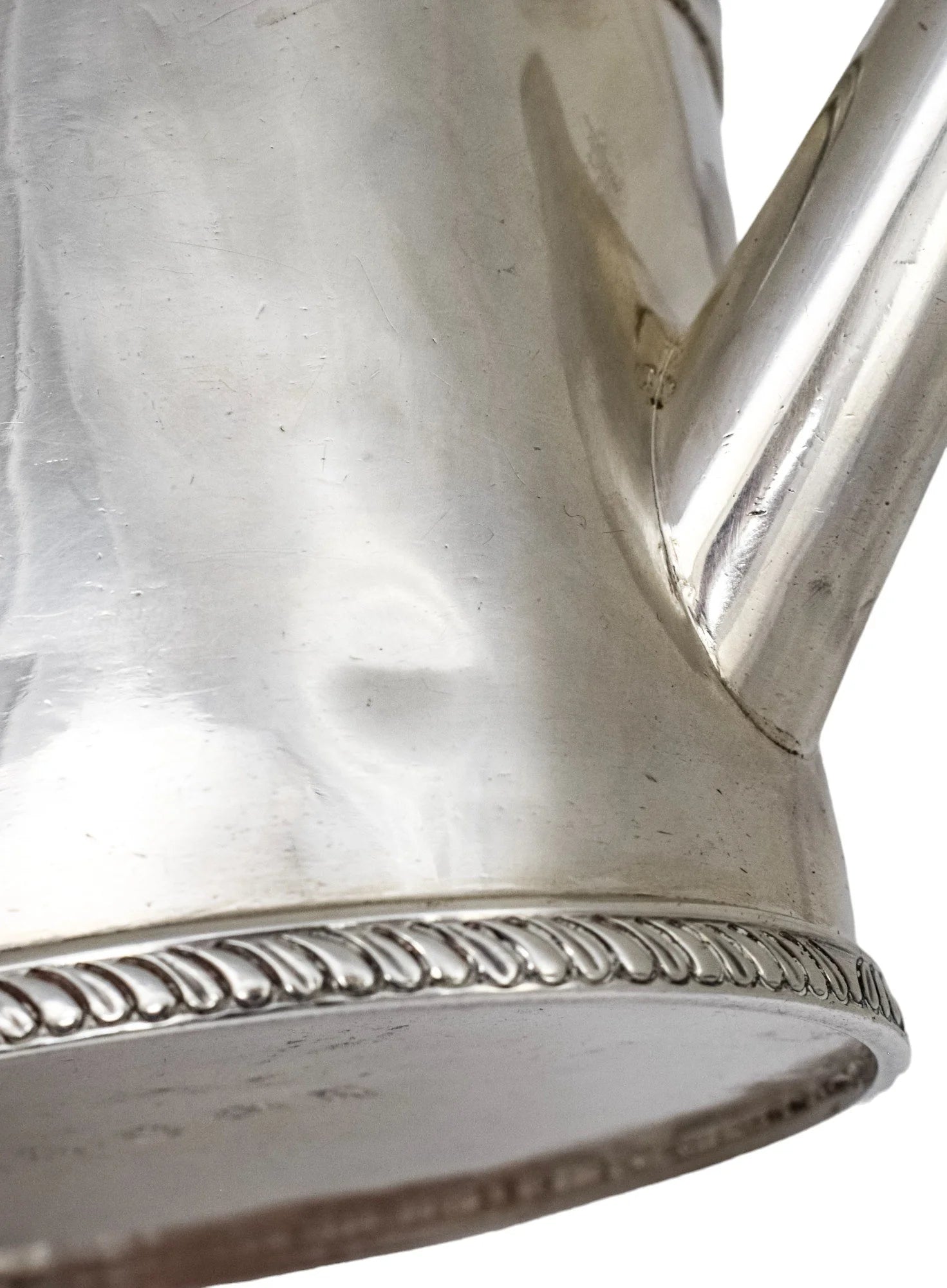 George III English provincial silver teapot with pear wood handle